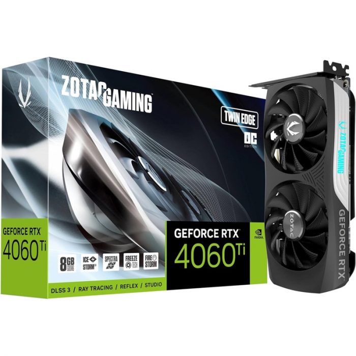 Zotac Gaming GeForce RTX 4060 Ti Twin Edge OC 8GB GDDR6 Tarjeta Gráfica - Imagen 1