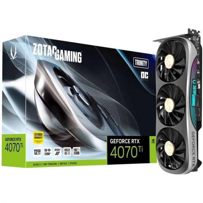 ZOTAC GeForce RTX 4070 Ti Trinity OC 12GB GDDR6X Tarjeta Gráfica - Imagen 1