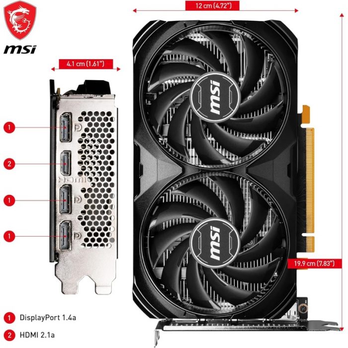 MSI GeForce RTX 4060 8GB GDDR6 Tarjeta Gráfica - Imagen 10