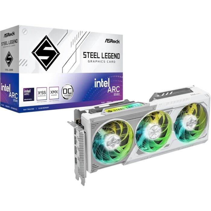 ASRock Arc B580 Steel Legend OC 12GB GDDR6 Tarjeta Gráfica - Imagen 1