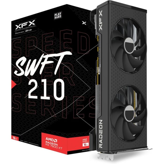XFX Speedster SWFT210 CORE AMD Radeon RX 7600 XT Tarjeta Gráfica - Imagen 1