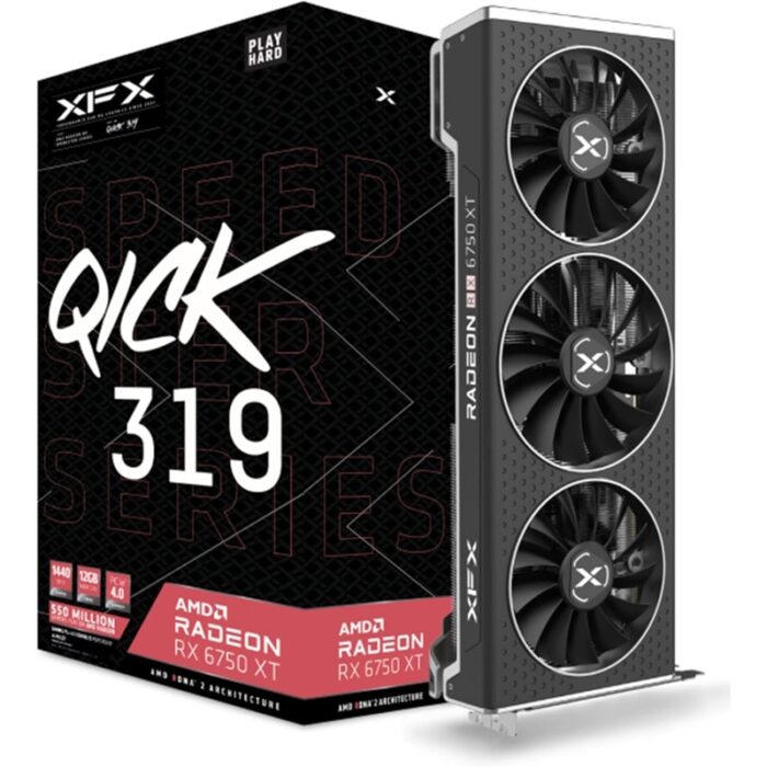 XFX Speedster Qick319 Radeon RX 6750 XT 12GB GDDR6 Tarjeta Gráfica - Imagen 1